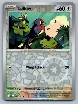 Pokemon TCG SV10: Destined Rivals Taillow 156/182 Reverse Holo - Image 1