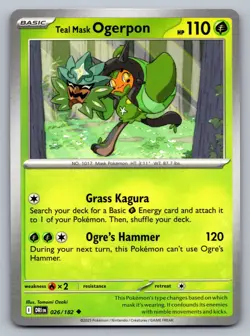 Pokemon TCG SV10: Destined Rivals Teal Mask Ogerpon 026/182 - Image 1