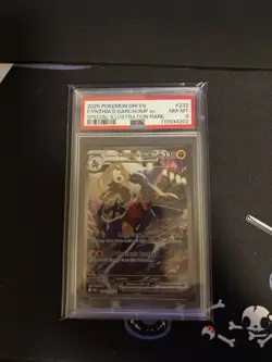 Pokemon Cynthia's Garchomp ex Special Illustration Rare Holo PSA 8 232/182 2025 - Image 1