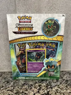 Pokemon Shining Legends Marshadow Pin Collection Sealed - Image 1