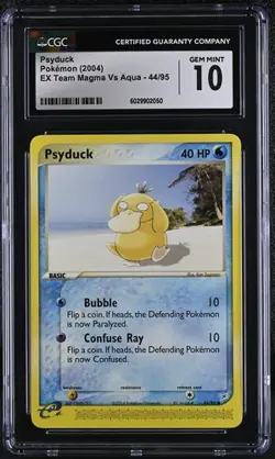 PSYDUCK EX Team Magma vs Team Aqua E-Reader #44 CGC 10 Pokemon - Image 1