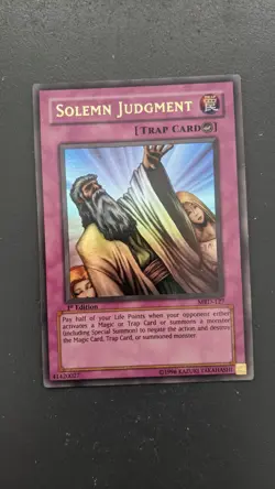 Solemn Judgment MRD-127 1st Edition Metal Raiders Yu-Gi-Oh - Image 1