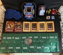 Yu-Gi-Oh Mixed Item Lot Figurines, Games, Hologram, Magnets, Sleeves, Tins - Image 1