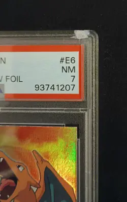 PSA 7 Pokemon Topps Charizard Rainbow Foil Card E6 of 12 1999 (Slight Damage) - Image 2