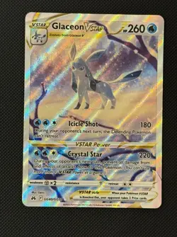 Glaceon VSTAR Crown Zenith Galarian Gallery Holo Card GG40/GG70 NMint Condition - Image 1