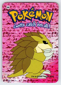 Sandslash #028 Pokemon Vending Prism Holo Sticker Card Authentic Nintendo Nm/Vlp - Image 1