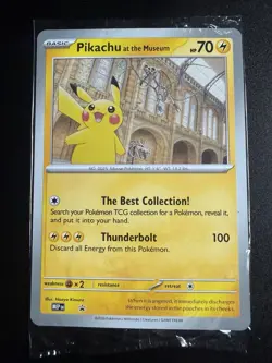 Pikachu At The Museum SEALED Jumbo Promo Card Pokemon TCG English - Image 2