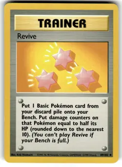 Pokemon Trainer Revive 89/102 Base Set Uncommon Non-Holo NM Trading Card - Image 1