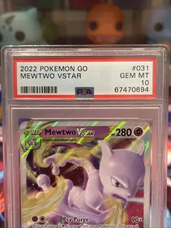 Pokemon 2022 PSA 10 Mewtwo VStar Pokemon Go 031/078 Card - Image 3