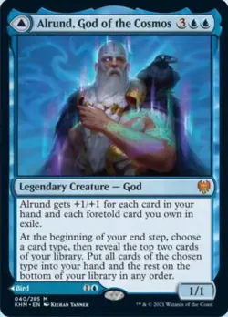 Alrund, God of the Cosmos // Hakka, Whispering Raven [Kaldheim] - Image 1