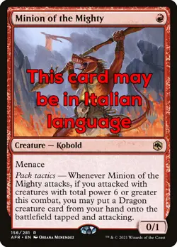 MTG MINION OF THE MIGHTY FOIL EXC - SERVITORE DEI POTENTI - AFR PP - MAGIC - Image 1