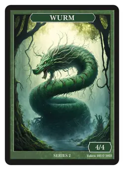 Wurm Token Givememana Tokens Series 2 Magic the Gathering MTG Baru, Wurmspeaker - Image 1