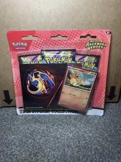 Pokemon TCG Mega Evolution - ASCENDED HEROES TRIPLE Blister Charmader - Sealed - Image 1