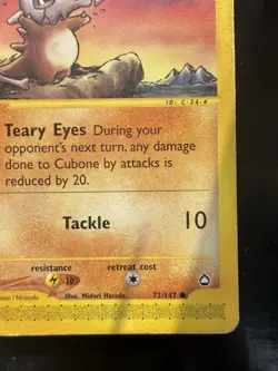 Pokemon Cubone 72/147 Aquapolis Non-Holo Vintage (MP) - Image 5
