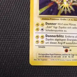 Pokemon TCG Zapdos Holo Base Set 1999 Unlimited Rare Card 16/102 - Image 5