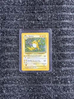 Raichu 14/102 1999 WOTC Pokemon: Base Set Holo Rare Vintage Card - Image 1