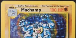 Pokemon Machamp 100 HP Holo Rare Base Set 1st Edition 8/102 Wizards Card 1999 - Image 2