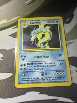 Pokemon Gyarados Holo Rare Card Base Set Unlimited 6/102 English LP - Image 3