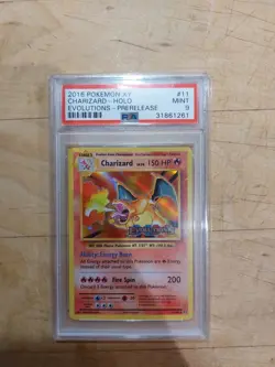 Pokemon XY Evolutions 2016 Charizard Holo PSA 9 Pre-Release - Image 1