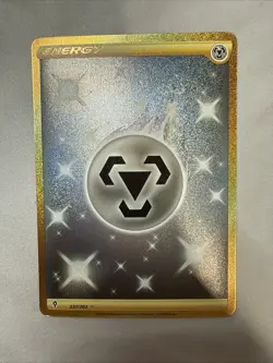 Pokemon TCG SWSH: Evolving Skies Basic Metal Energy Secret Rare Gold NM 237/203 - Image 1