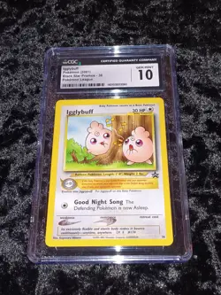 Igglybuff 2001 Black Star Promo #36 Pokemon League CGC 10 Graded Gem Mint WotC - Image 1