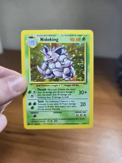 Pokemon TCG Nidoking Base Set Unlimited Holo 11/102 WOTC VTG 1999 MP/HP - Image 1