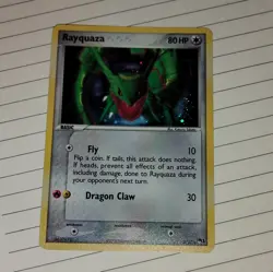 Pokemon Rayquaza Rare Dragon EX Deoxys 17/107 80 HP Holo 2005 - Image 1