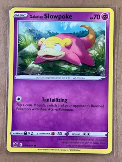 2021 Pokemon Battle Styles - 54/163 Galarian Slowpoke Regular - NM - Image 1