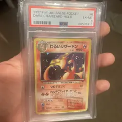 1997 POKEMON JPN ROCKET #6 DARK CHARIZARD-HOLO PSA 6 - Image 1