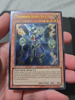 Yu-Gi-Oh Thunder King Rai-Oh TU08-EN000 Ultimate Rare Near Mint Condition - Image 1