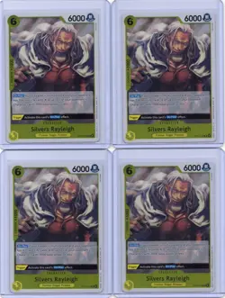 One Piece TCG OP14-108 Silvers Rayleigh X4 Playset/English/NM - Image 1