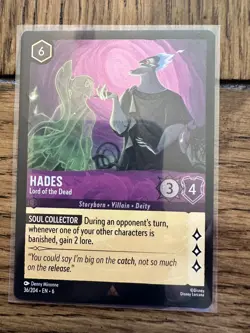 Lorcana Hades Lord of the Dead 36/204 Cold Foil - Image 1