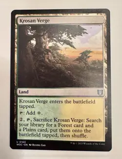Krosan Verge [Wilds of Eldraine Commander] Magic MTG NM - Image 1