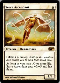 Serra Ascendant Magic 2011 (M11) Rare NM Magic: The Gathering 28 Normal - Image 1