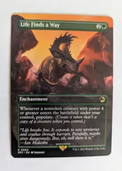 1x Life Finds a Way Borderless NM - REX Jurassic World Collection MTG Magic - Image 1