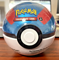SEALED Blue Pokemon Poke Ball - Includes 3 Booster Packs + 1 Poke Coin 2023 - Image 1