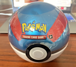 SEALED Blue Pokemon Poke Ball - Includes 3 Booster Packs + 1 Poke Coin 2023 - Image 2