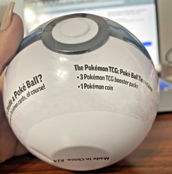 SEALED Blue Pokemon Poke Ball - Includes 3 Booster Packs + 1 Poke Coin 2023 - Image 3