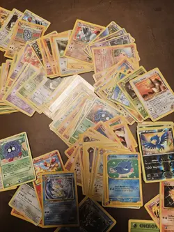 Pokemon Cards Vintage Lot Of Over 200 Previously Used Cards(approximately 214) - Image 1
