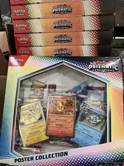 Pokemon Prismatic Evolutions Poster Collection Box New Factory Sealed- Lot Of 14 - Image 1