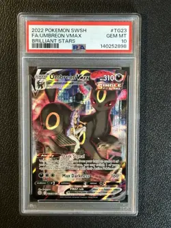2022 Pokemon Umbreon Vmax Brilliant Stars PSA 10 #TG23 - Image 1