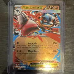 Pokemon Mega Lucario EX Holo Stamped Card 077/132 Prize Pack Series 8 - Image 1