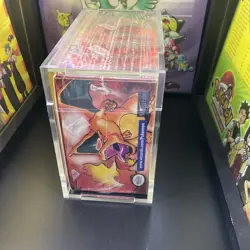 Pokemon Base Set Empty Booster Box Green Wing Charizard w/ WOTC Wrapper & Case - Image 2