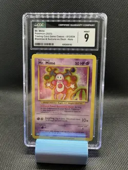 Pokemon Mr. Mime CGC 9 Holo Trading Card Game Classic 2023 013/034 - Image 1