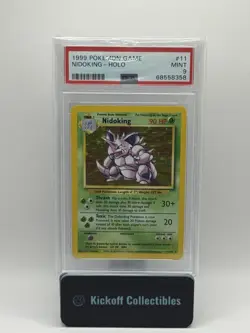 1999 Holo Rare Nidoking 11/102 Base Set Pokemon TCG Card PSA 9 - Image 1