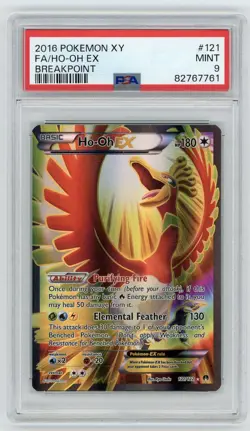 Ho-Oh EX Full Art 121/122 Breakpoint PSA 9 Mint Pokemon Card - Image 1