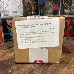 Pokemon Center Brilliant Stars Elite Trainer Box ETB factory Sealed Case of 4 - Image 1