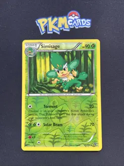 Pokemon TCG Simisage X&Y Base Set 11/146 Reverse Holo Rare MP. - Image 1