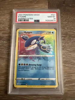 Pokemon TCG Shining Fates Kyogre Card 21/72 PSA 10 Gem Mint - Image 1