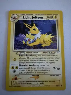 Pokemon TCG Light Jolteon Neo Destiny Card 48/105 Unlimited Uncommon damaged - Image 1